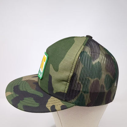 Challenger Caps Gold Kist Camo Trucker Hat Mesh Snapback Green OSFM USA Made