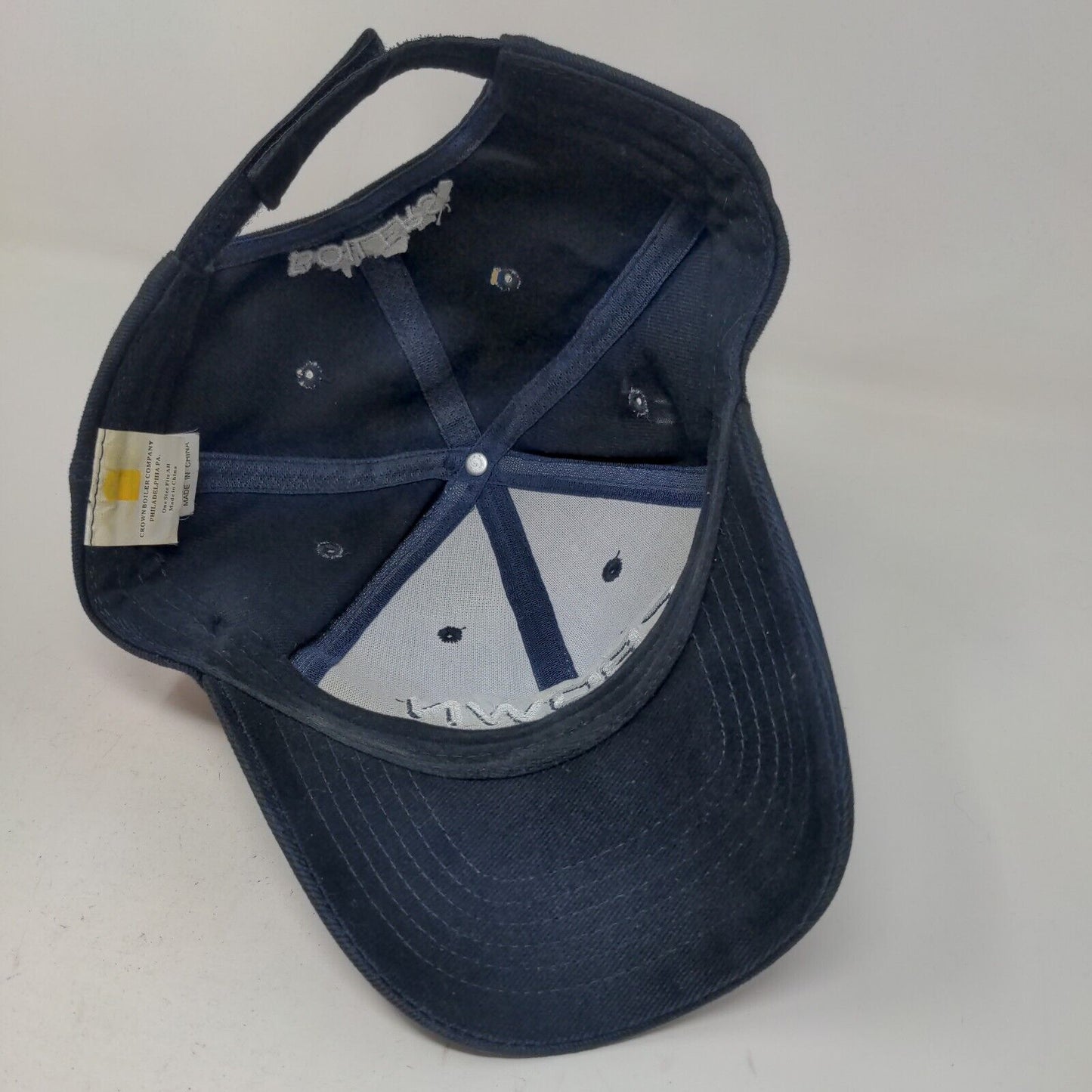 Crown Boiler Company Men's Strapback Hat Blue Size OSFA Embroidered Logo