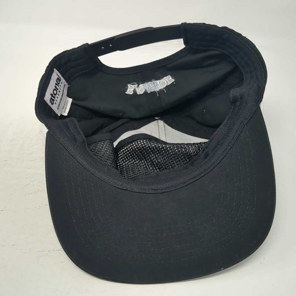 atonal 5 Panel Black Hat One Size Snapback Rope Bird Bayside 25 Nylon Cotton
