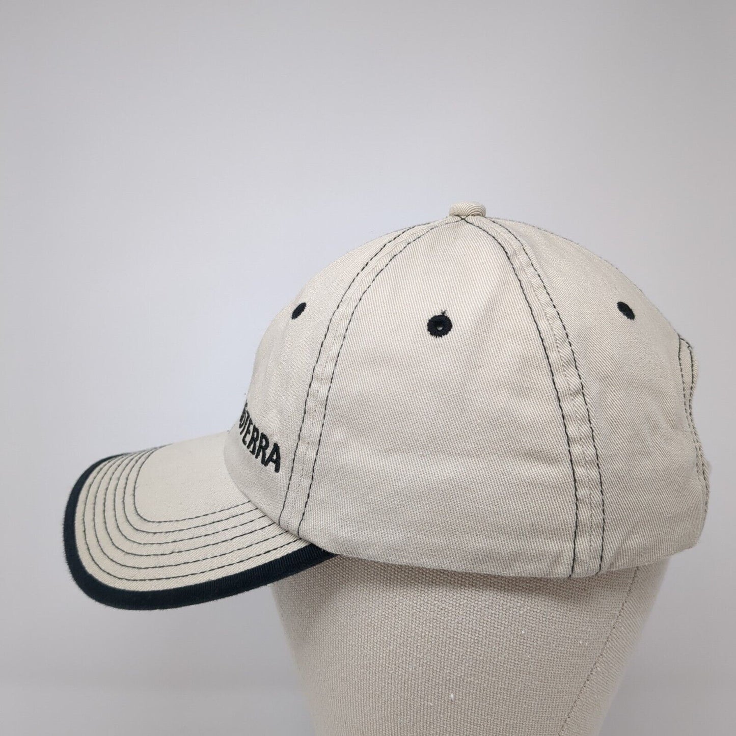 doTerra Strapback Hat Tan One Size Adjustable Embroidered Port Authority Cotton
