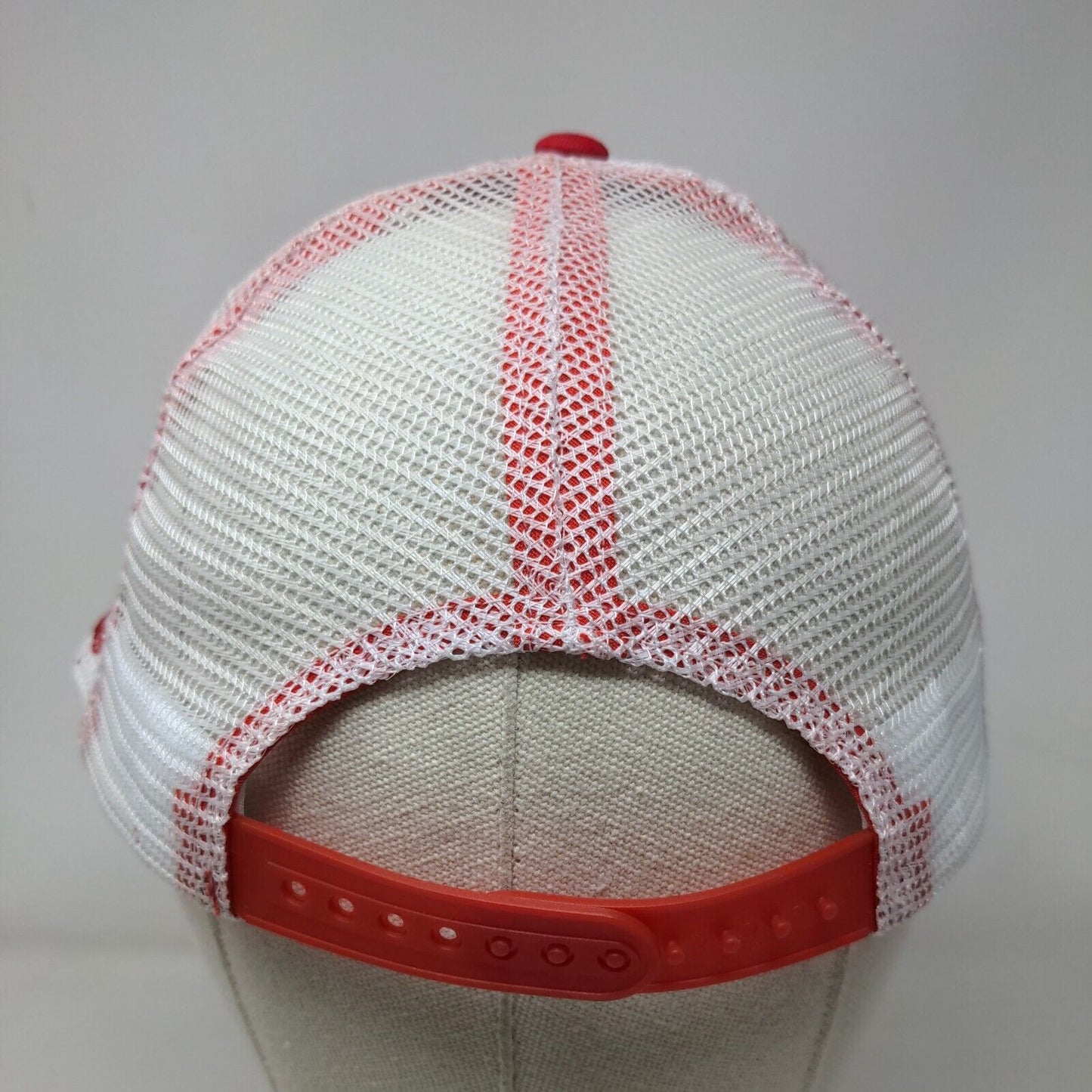 Craftsman ACE Snapback Mesh Back Trucker Hat Red OSFM Embroidered Colorblock