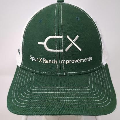 Richardson Trucker Hat Green One Size Snapback Spur X Ranch Improvements Mesh