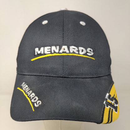 Menards Men's Strapback Hat Black Adjustable Embroidered #15 Logo