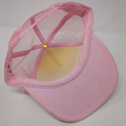 The Outlaws Oatman AZ Snapback Trucker Hat Pink OS Adjustable Mesh Back Rope