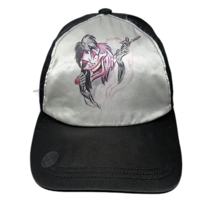 Disney Store Cruella de Vil 101 Dalmatians 5 Panel Black Hat One Size Polyester