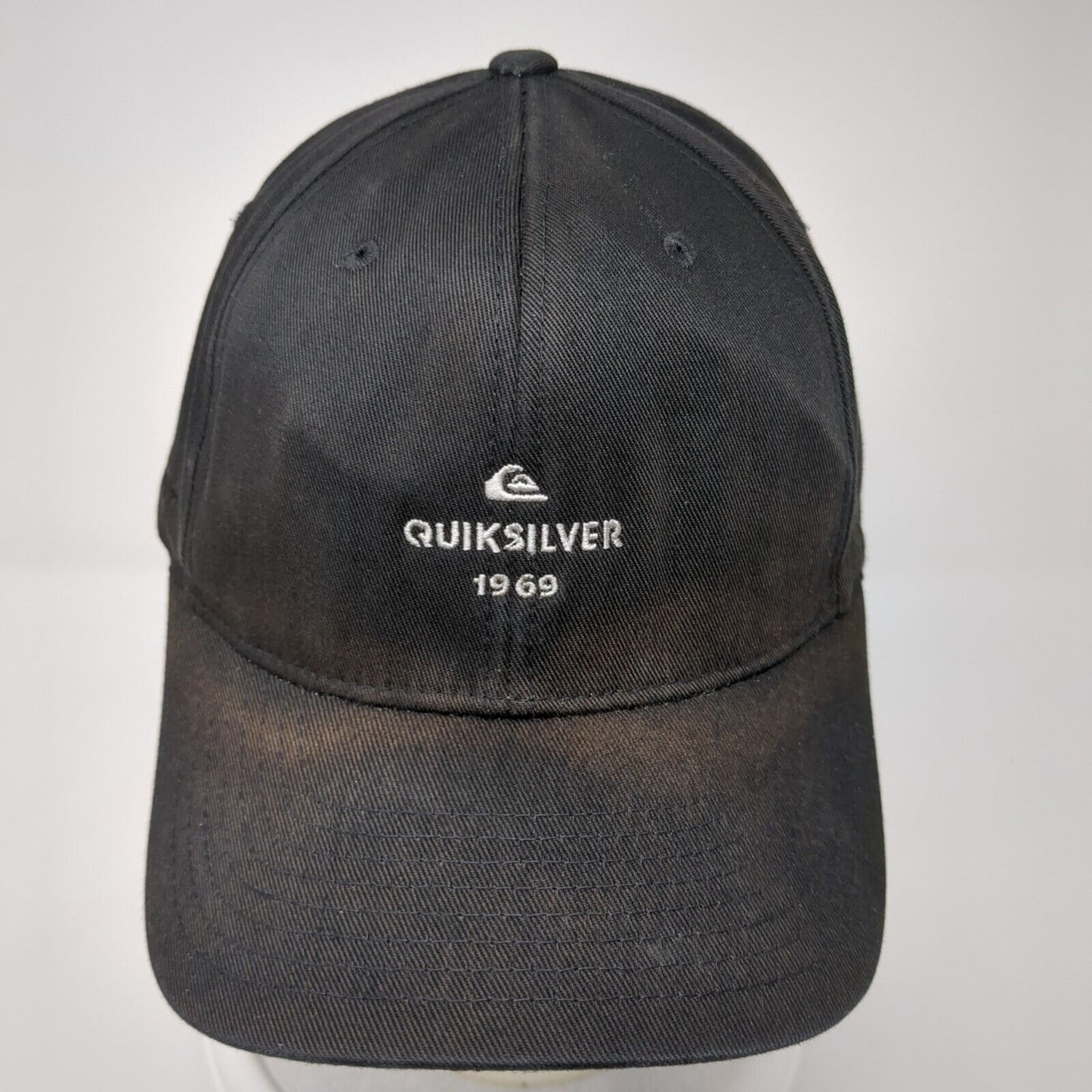 Quiksilver 1969 Fitted Hat Black L/XL Embroidered Flexfit 6 Panel
