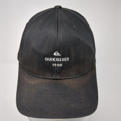 Quiksilver 1969 Fitted Hat Black L/XL Embroidered Flexfit 6 Panel
