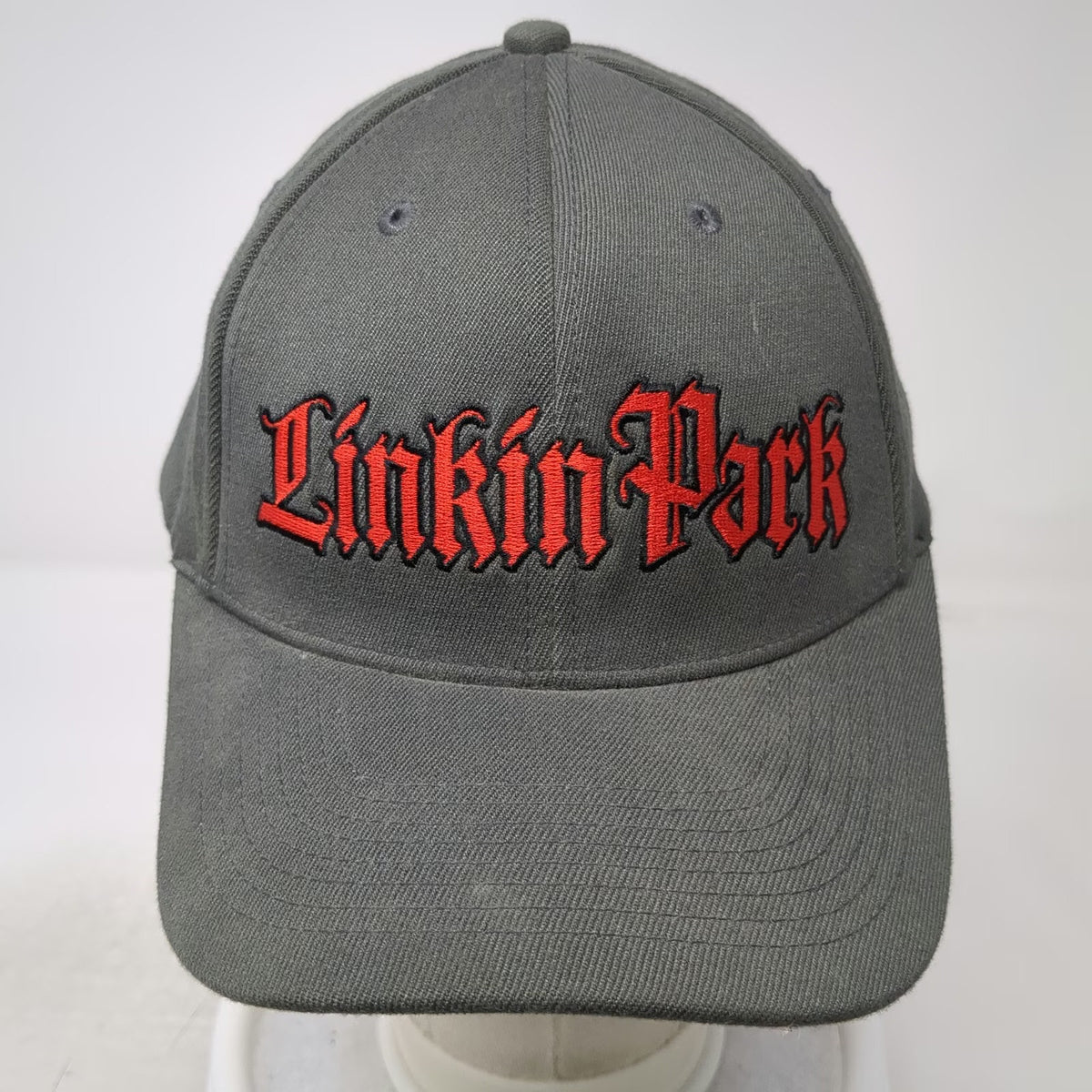 bandmerch Linkin Park Baseball Cap Gray One Size Stretch Fit Band Merch LP Hat