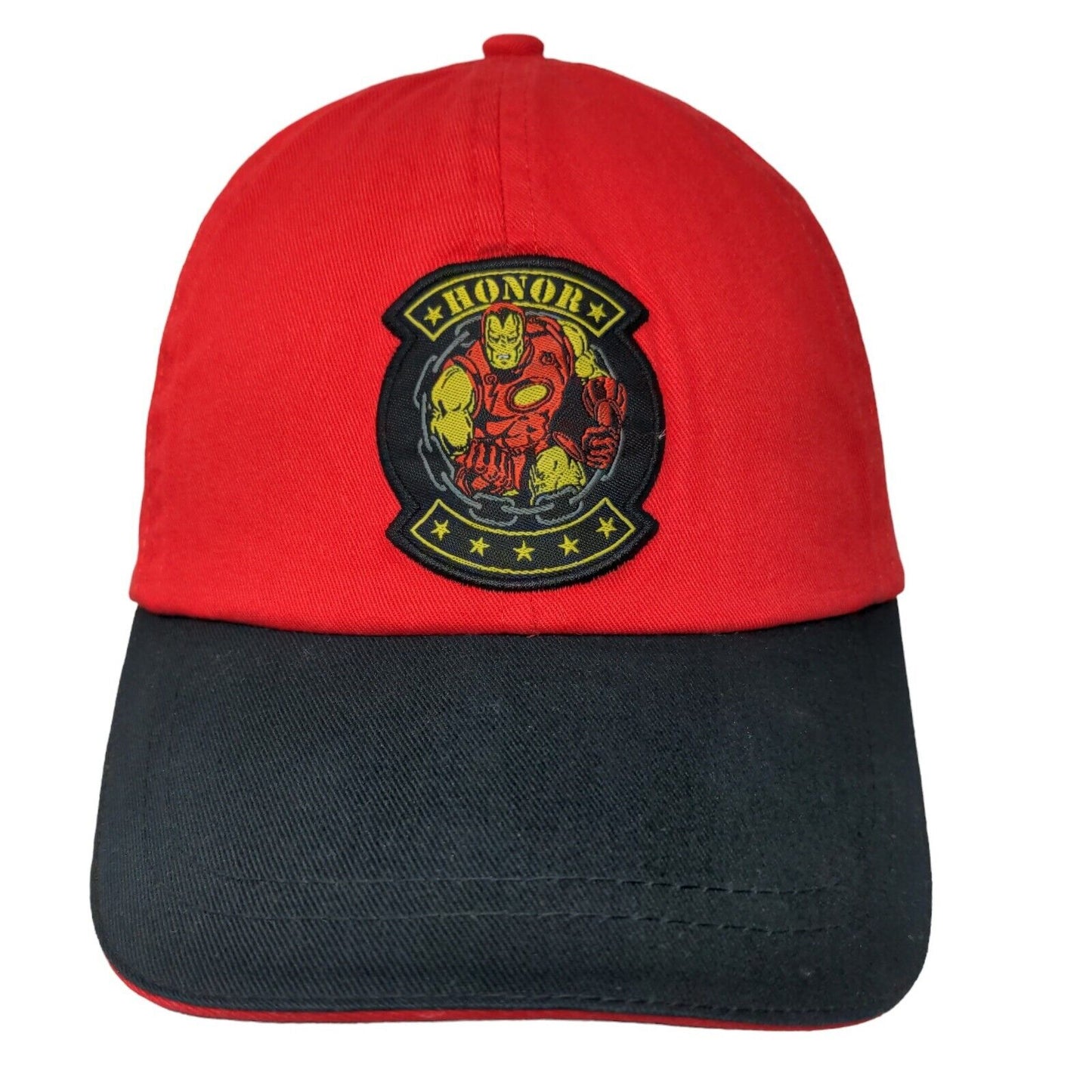 Marvel Boy's Slideback Hat Red Adjustable Embroidered Iron Man Honor Logo