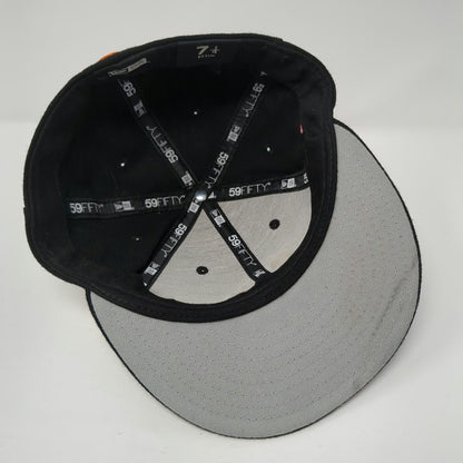 New Era 59Fifty Baseball Cap Black Tiger Mascot Fitted Hat 7 1/4 59FIFTY USA