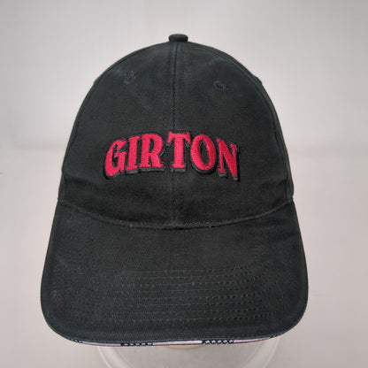 Girton Slideback Hat Black OSFA Adjustable Flex Strap Embroidered Kati