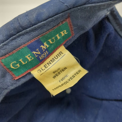 Glenmuir Baseball Cap Blue One Size Quilted Fleece Truck Contractor Logo Hat