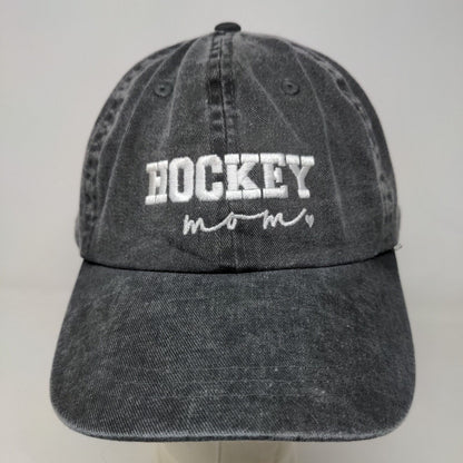 Unbranded Women's Slideback Hat Gray Size OSFA Embroidered Hockey Mom Cotton