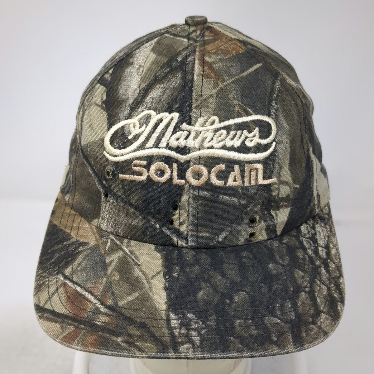 Mathews SoloCam Archery Hunting Camo Baseball Cap Green One Size USA Made Hat