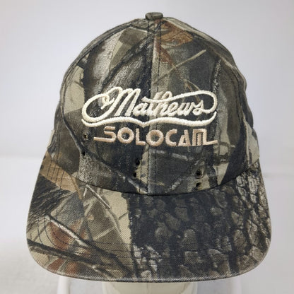 Mathews SoloCam Archery Hunting Camo Baseball Cap Green One Size USA Made Hat