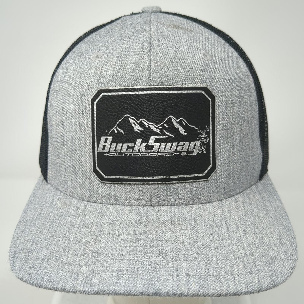 Richardson Trucker Hat Gray Black One Size BuckSwag Outdoors Mountain Snapback