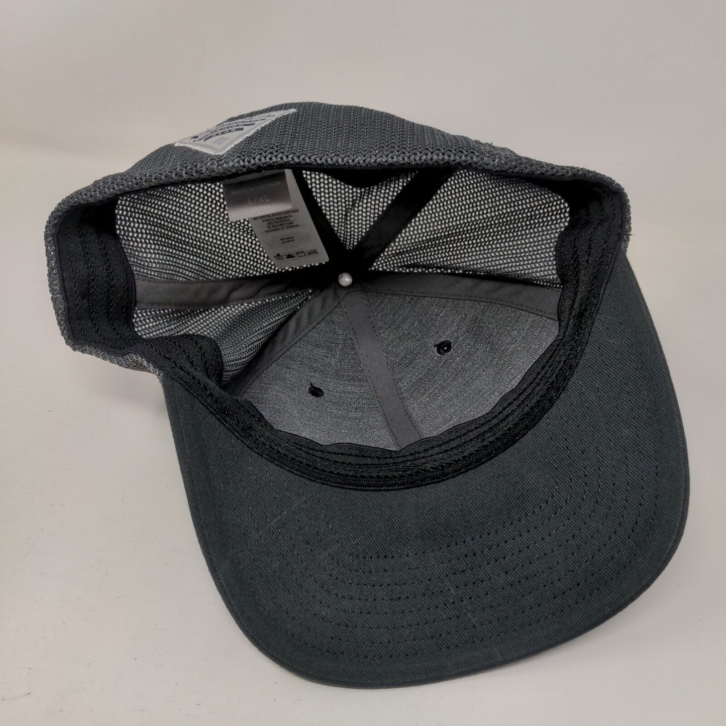 USA Flag Fish Unisex Fitted Trucker Hat Gray L/XL Mesh Back Columbia PFG