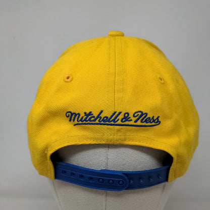 Mitchell & Ness Men's Snapback Hat Yellow Blue Denver Nuggets Embroidered Logo