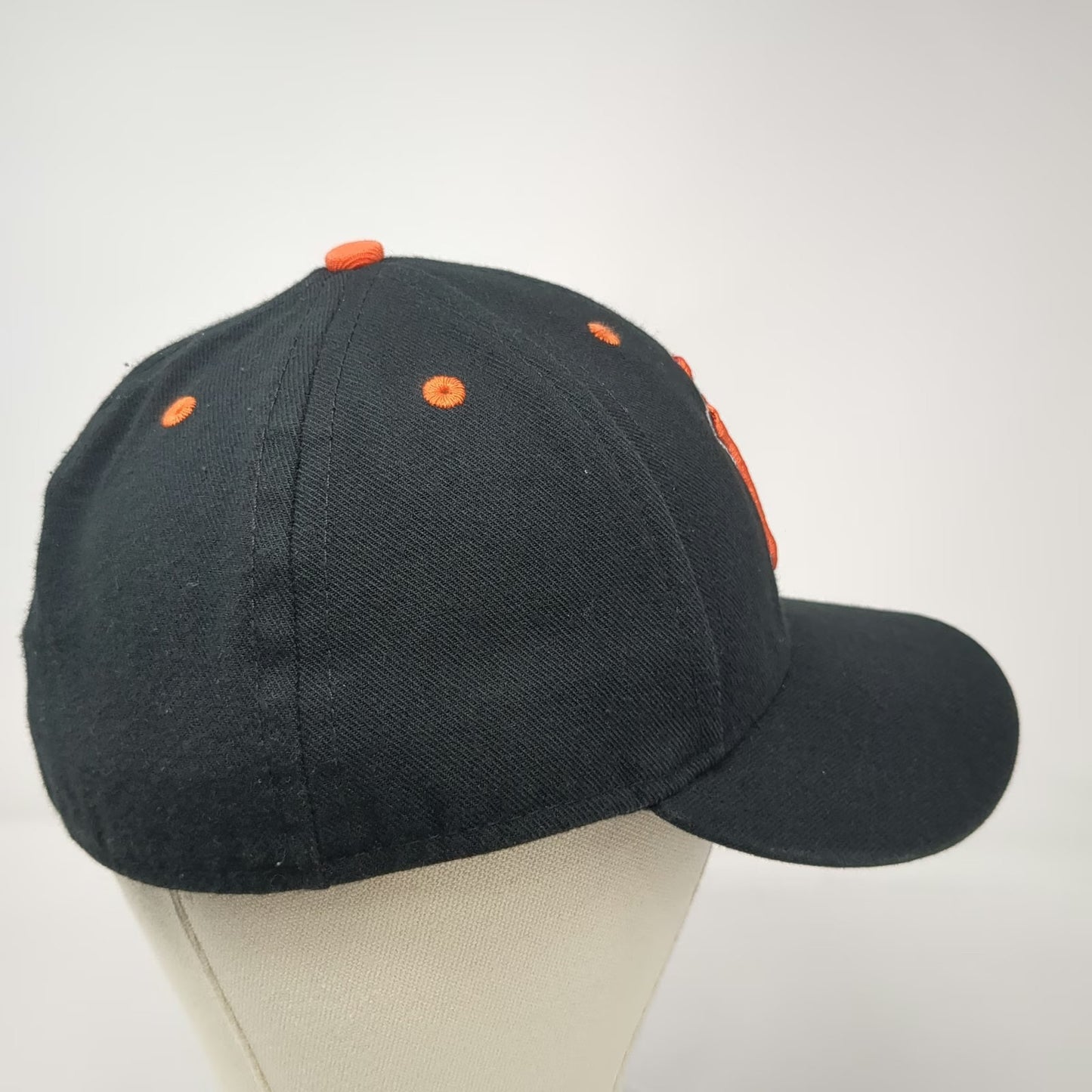 Team Star Classic Black Baseball Cap 7 1/2 Fitted Embroidered Tiger USA Hat