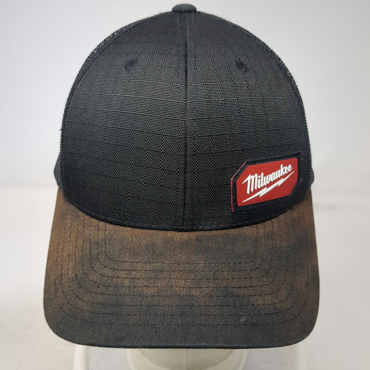 Milwaukee Trucker Hat Black One Size Mesh Back Snapback Gridiron Patch Workwear