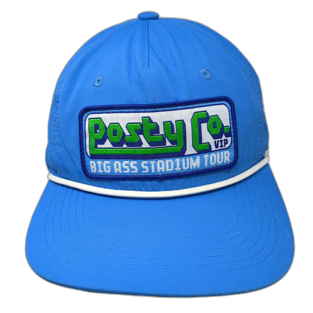 Posty Co VIP Big Ass Stadium Tour Snapback Hat Blue Rope Polyester Post Malone