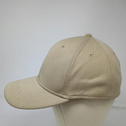 Athletic Works Baseball Cap Beige XL Fitted Performance Mesh Recycled Fabric Hat