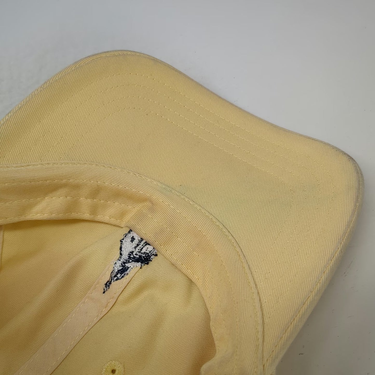 London Fog Baseball Cap Yellow One Size Big Ben Embroidery Cotton Strapback Hat