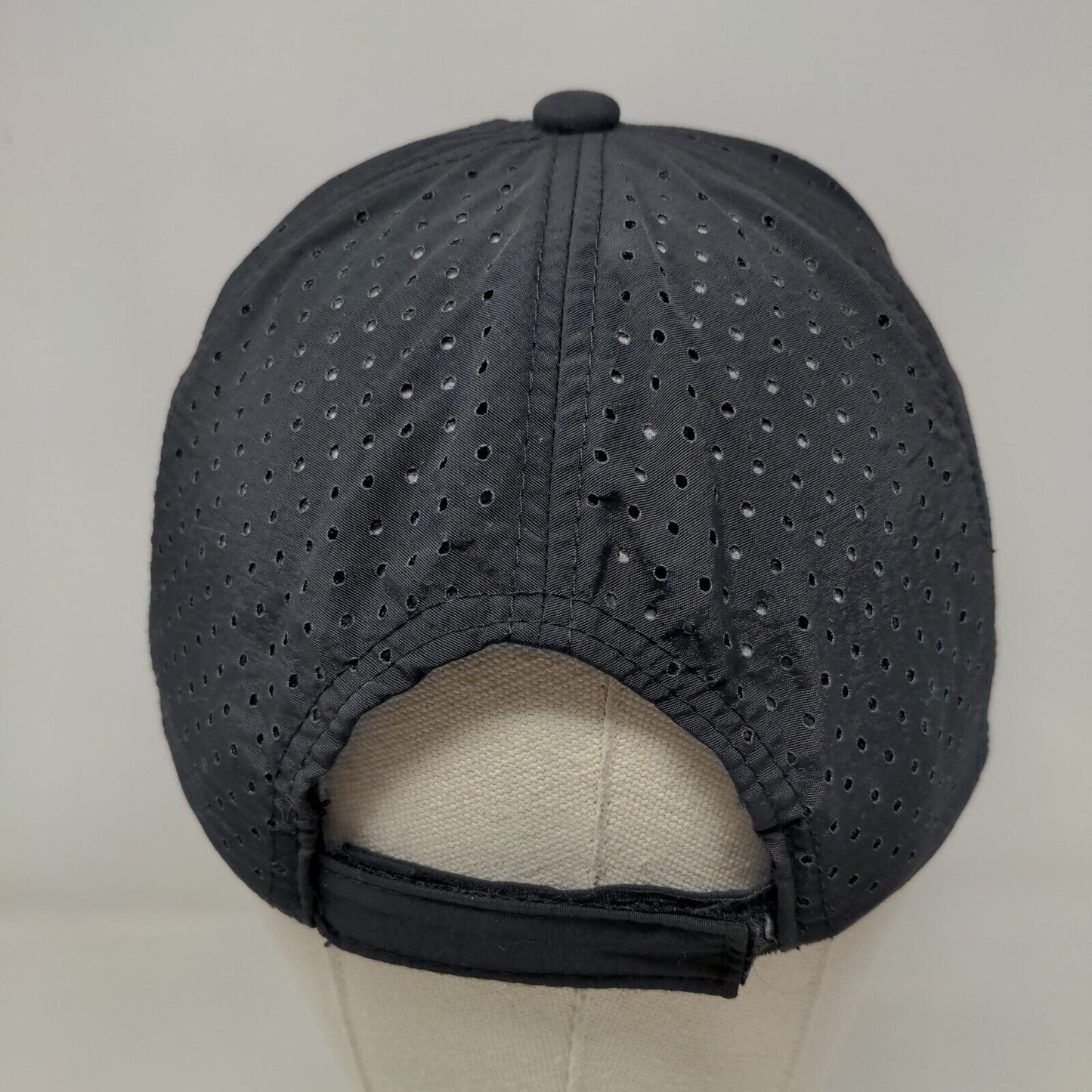 Coca-Cola Strapback Hat Black One Size Adjustable Embroidered Breathable 6 Panel
