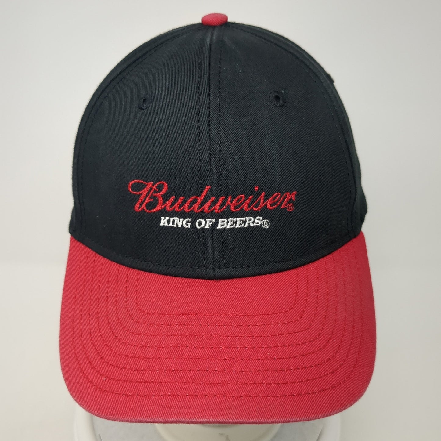 Budweiser King Of Beers Strapback Hat Black One Size Adjustable 6 Panel