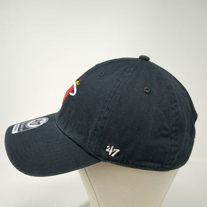 Miami Heat NBA '47 Baseball Cap Black One Size Strapback Embroidered Logo Hat