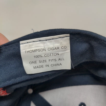Thompson Cigar Co. Strapback Hat Blue OSFA Embroidered Adjustable