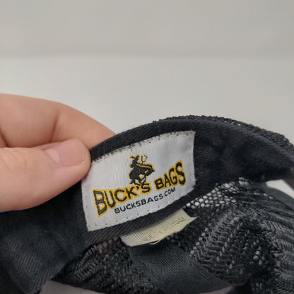 Indian Creek Steakhouse ICS Snapback Trucker Hat Gray OS Mesh Back Buck's Bag