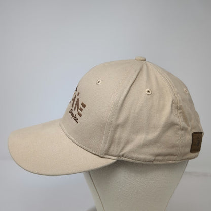 Dri Duck Baseball Cap Beige One Size Fish Embroidery Machine Shop Cotton Hat