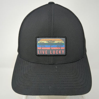 Black Clover Trucker Hat One Size Mesh Snapback Live Lucky Retro Sunset Patch