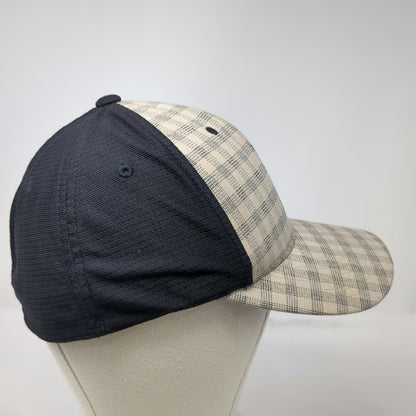 Hooey Baseball Cap Beige Black Plaid M Punchy Flexfit Stretch Logo Graphic Hat