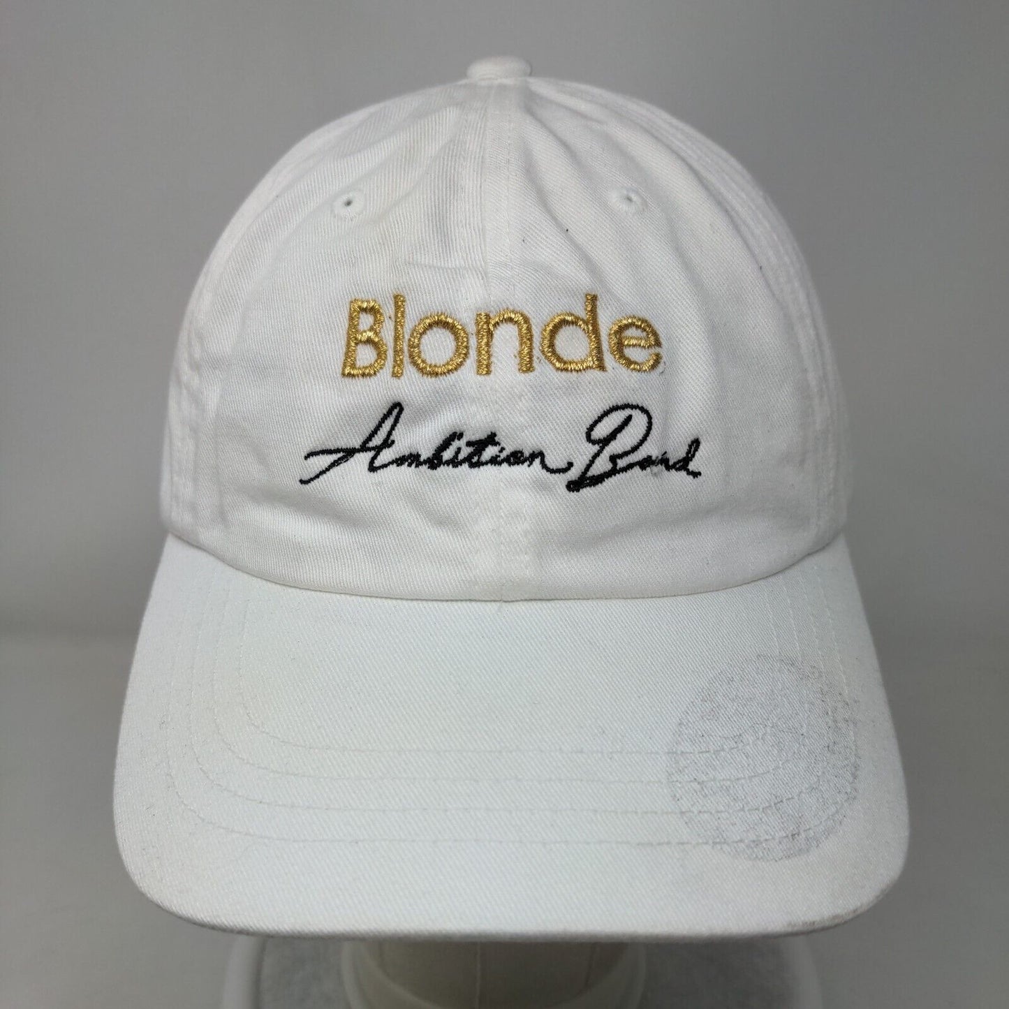 Blonde Ambition Band Slideback Hat White One Size Embroidered Yupoong