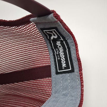 Richardson Trucker Hat Gray Blue Red One Size Raft River Transport Mesh Snapback