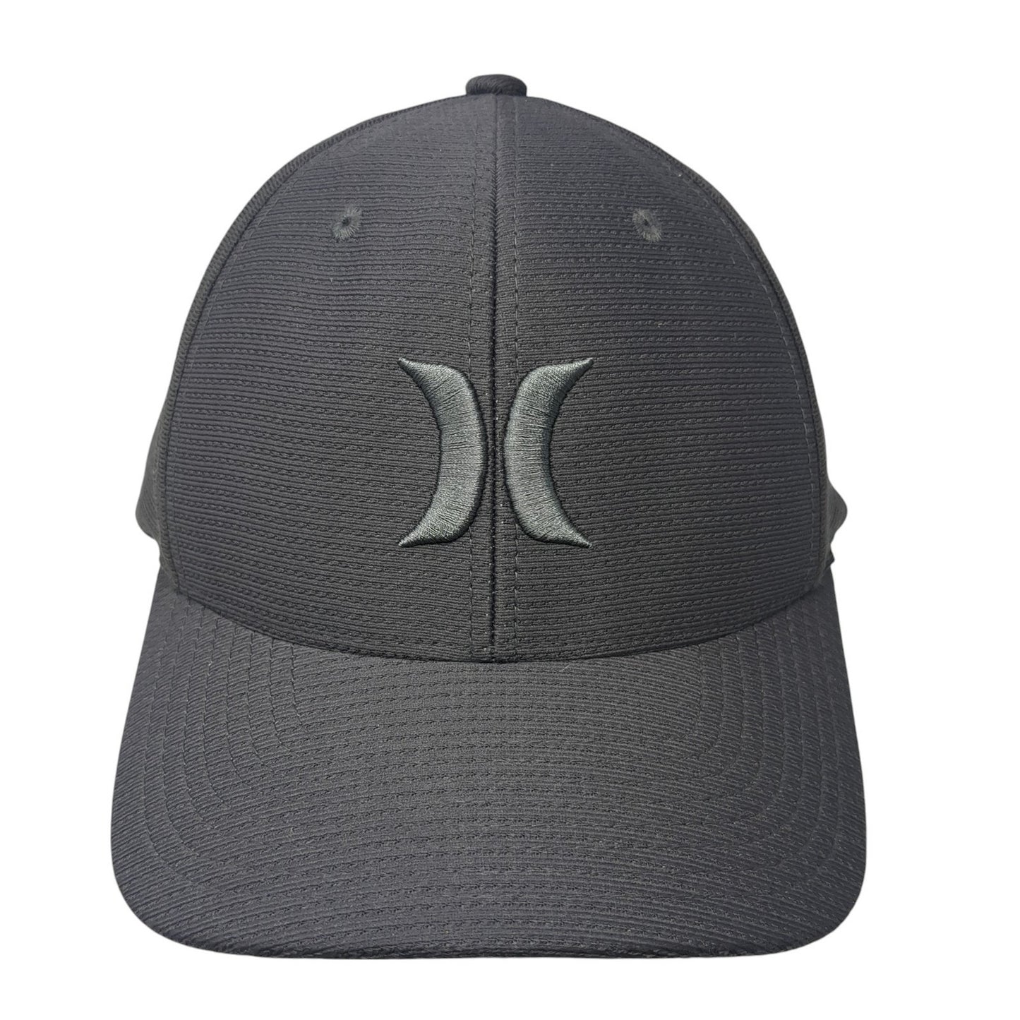 Hurley Fitted Hat Gray XL Embroidered Solid Vent Holes Flexfit Yupoong