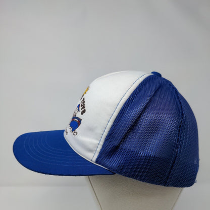 Big Boys Toys Pocatello Idaho Snapback Trucker Hat Blue OSFA Mesh Back Polyester