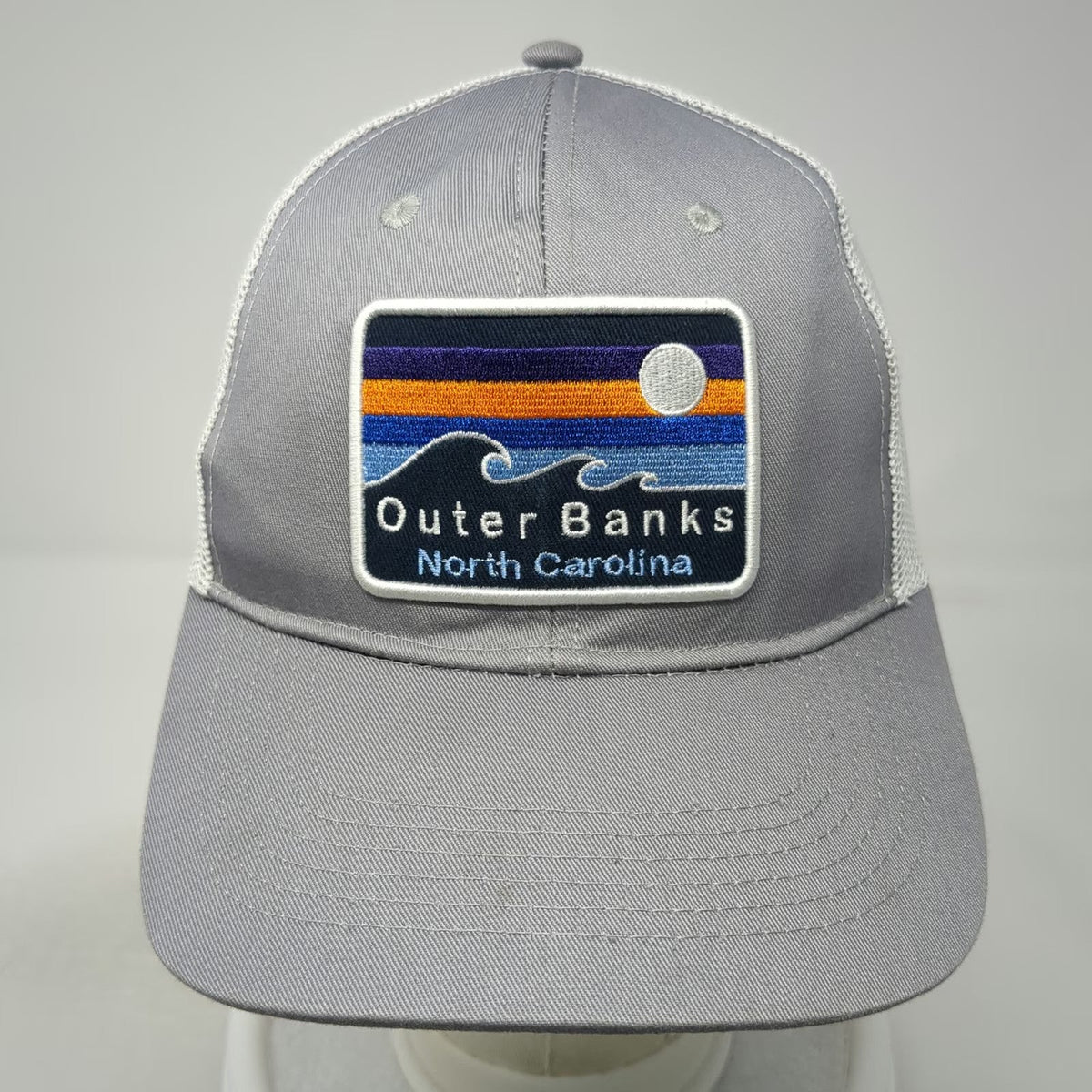 DK Caps Outer Banks North Carolina Trucker Hat Gray One Size Mesh Snapback