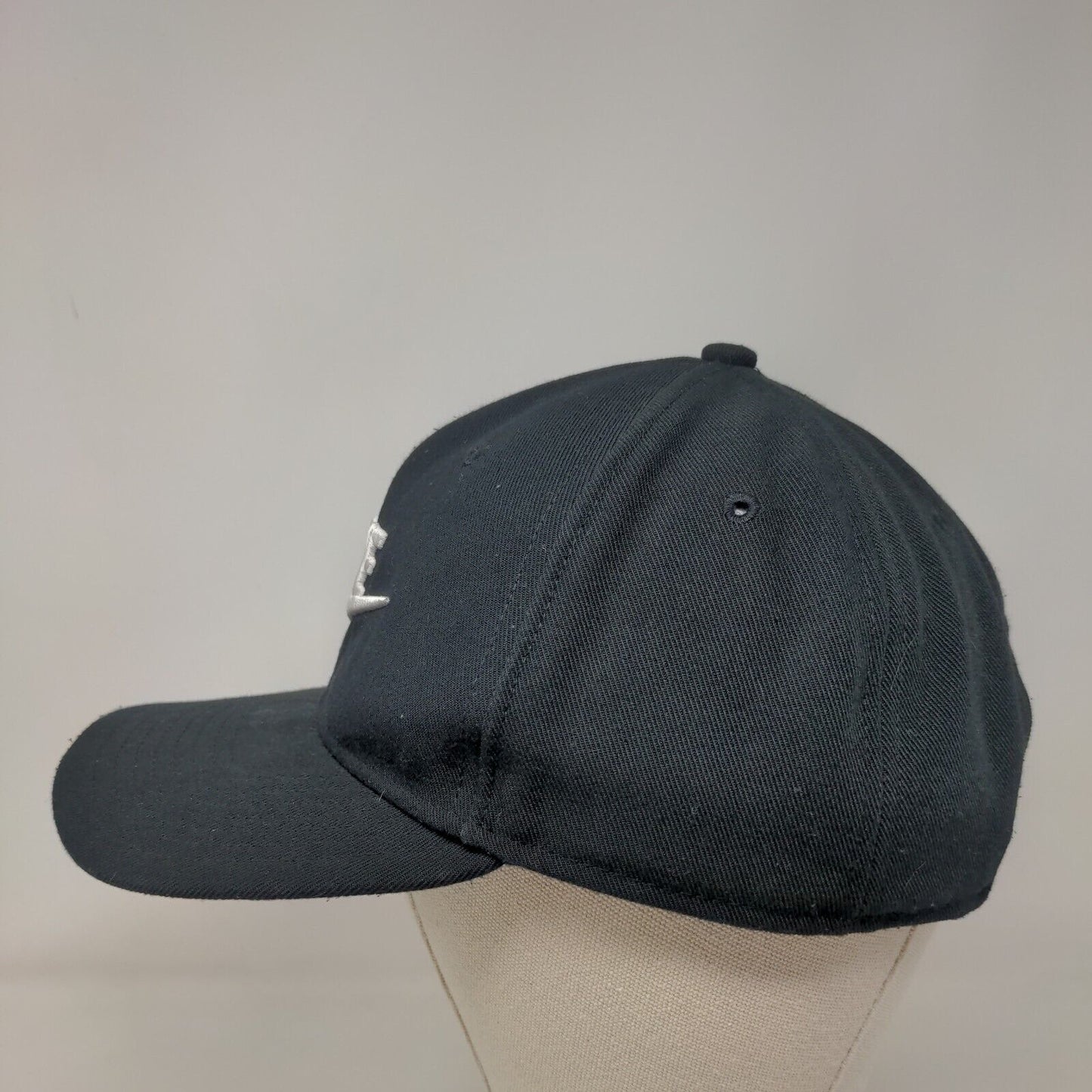 Nike Snapback Hat Black OSFM Adjustable Embroidered Swoosh Logo Dri-Fit 6 Panel