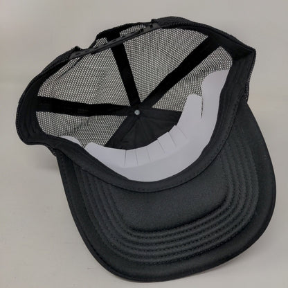Find Snapback Mesh Back Rope Trucker Hat Black One Size Embroidered