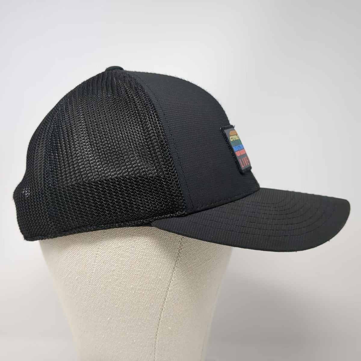 Black Clover Trucker Hat One Size Mesh Snapback Live Lucky Retro Sunset Patch
