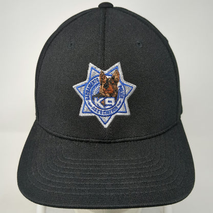 Sport-Tek Sacramento Police Association K9 Hat Black XL Baseball Cap Flexfit