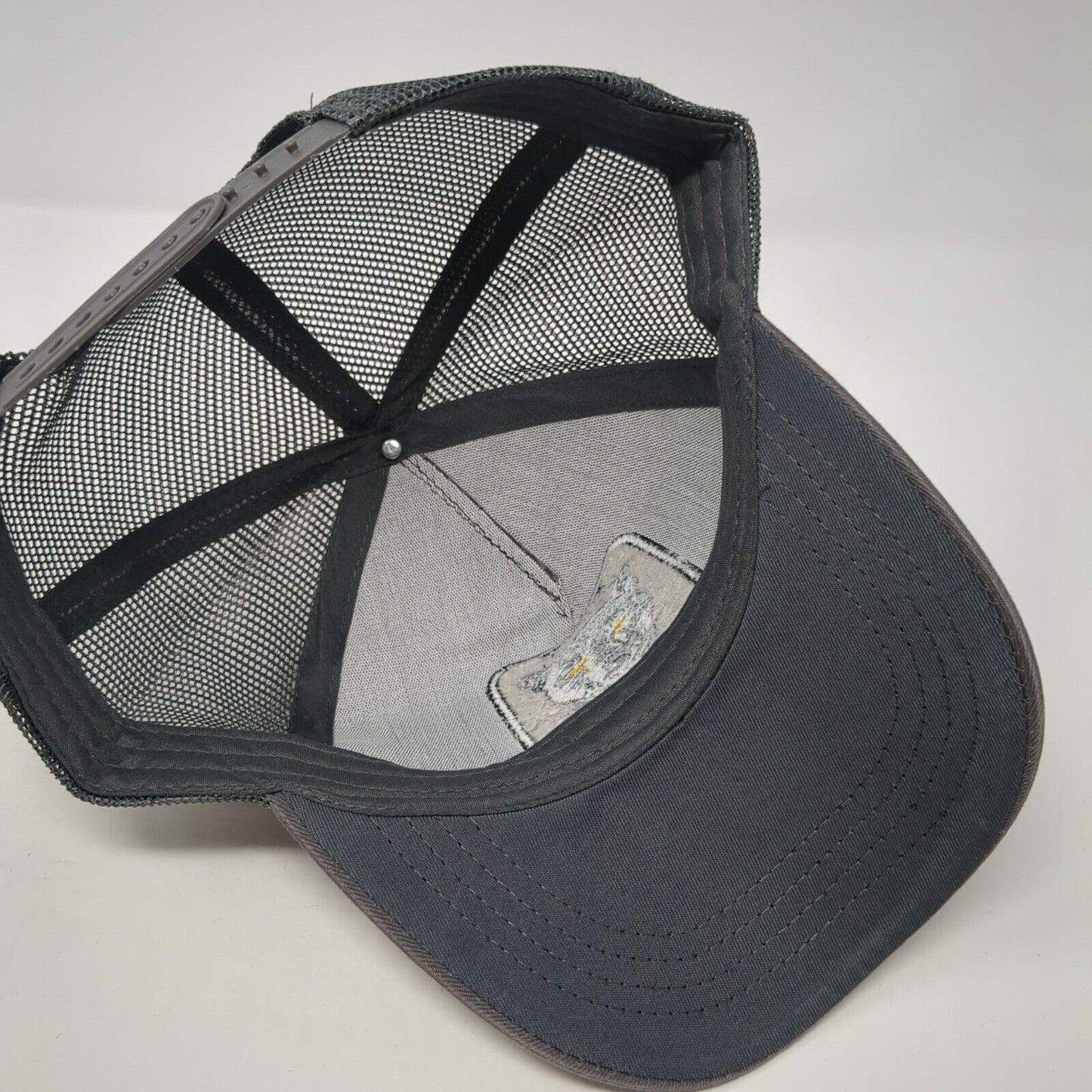 Panther Patch Snapback Trucker Hat Gray One Size Mesh Back Adjustable