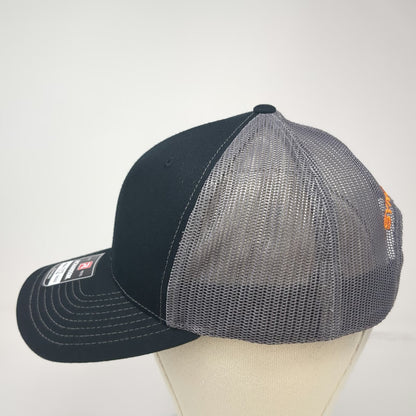 Richardson Trucker Hat Black Gray One Size Sync Vans Logo Mesh Snapback