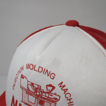 Nissei Injection Molding Machines Snapback Trucker Hat Red One Size Mesh Back