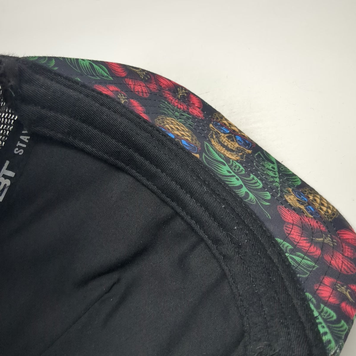 Combat Iron Apparel Co Trucker Hat Black Red Green One Size Pineapple Skull