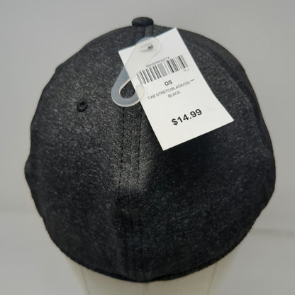 Cabela's Baseball Cap Black One Size Gray Embroidered Logo Stretch Fit Hat