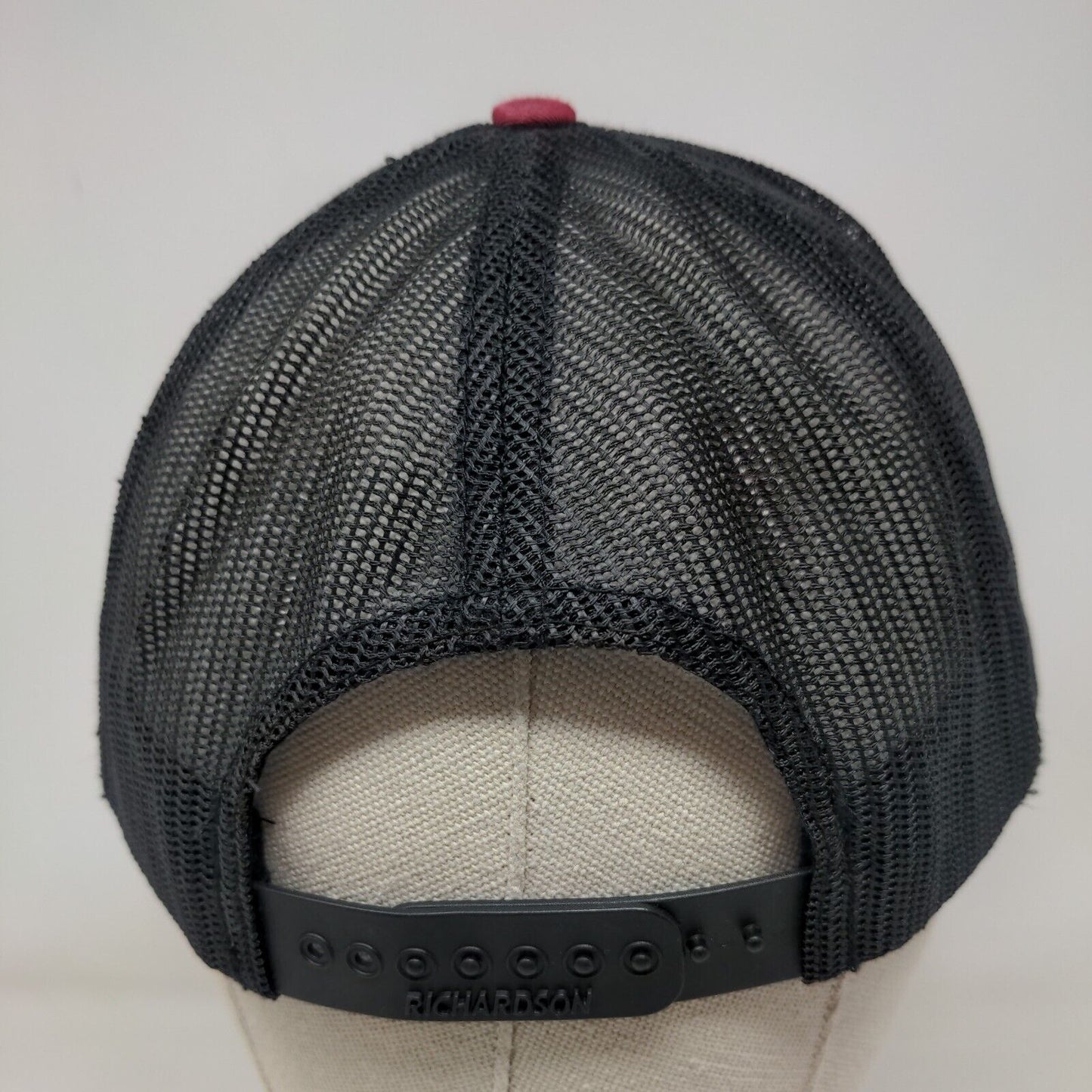 Dearybury Oil Gas Snapback Trucker Hat Red One Size Adjustable Mesh Back
